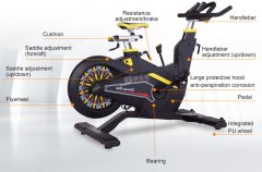 博菲特商用动感单车拆解 动感单车图文评测